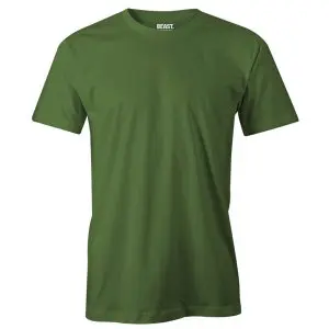 [TS_GREEN_0004] Army Green Men’s Crew Neck T Shirt